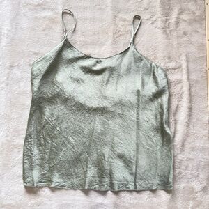 Valerie‎ Stevens Vintage Women's 100% Silk Green Women's Cami Size Small